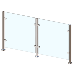 CRPF42, 42" Height Round Post hole Ø 2"(Post Only, Not Include Glass Clamp)